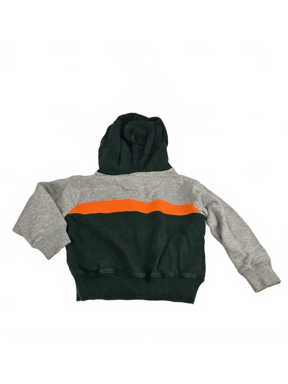 Vintage 90s Ralph Lauren Polo Sport Boy Zip Hoodie Sweatshirt Green Orange Gray